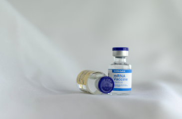 Two bottles of mRNA vaccine