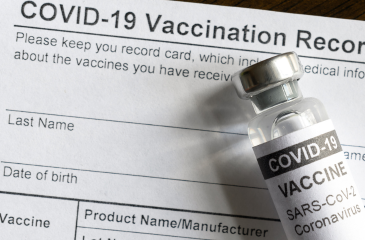 COVID-19 vaccination record and vaccine vial